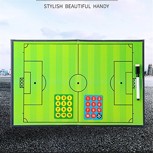 Pure Vie Portable Magnetic Soccer Coaching Board Football Tactics Clipboard - color: 17.32'' X 12.6''
