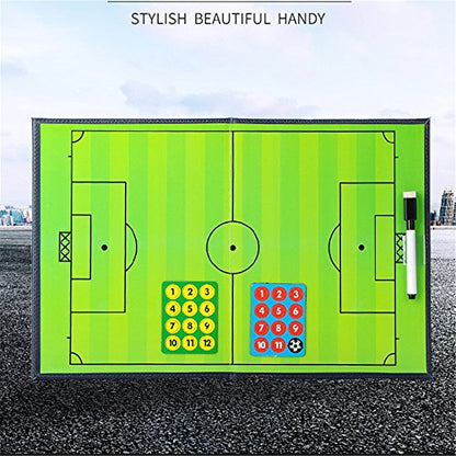 Pure Vie Portable Magnetic Soccer Coaching Board Football Tactics Clipboard - color: 17.32'' X 12.6''
