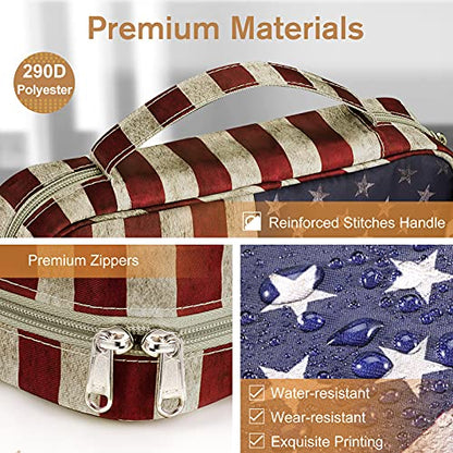 FINPAC Bible Cover, Carrying Book Case Bible Bag with Handle - color: Us Flag