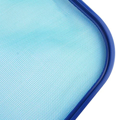 Sunnyglade 17.5x11.8in Swimming Pool Cleaner Supplies Pool Net Skimmer | Professional Heavy Duty Pool Leaf Rake Fine Mesh Frame Net/Cleaning Leaf Skim Net flat skimmer pool nets pool accessories - size: 17.5 x 11.8 x 1.2in