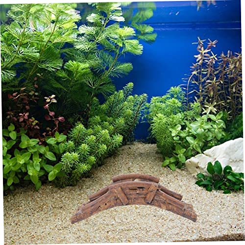 Totority 2pcs Fish Tank Bridge Decoration Aquarium Adornments Realistic Underwater Landscape for Shrimp Turtles Fish Easy to Maintain Stability