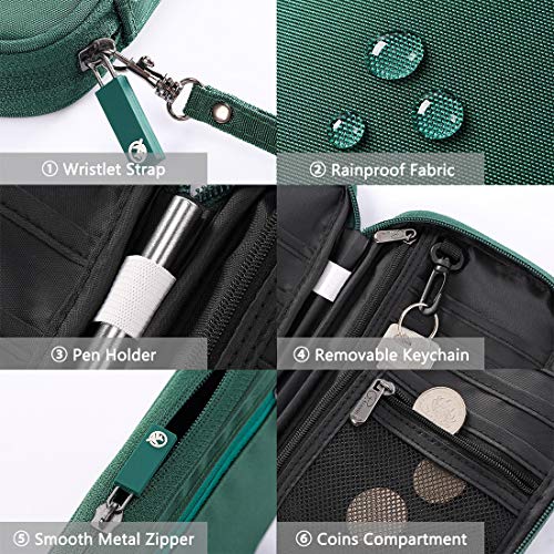 VanFn RFID Travel Passport Wallet, Family Passport Holder, Trip Document Organizer P.Travel Series (Nylon - Green) - color: A - Nylon - Green
