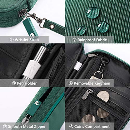 VanFn RFID Travel Passport Wallet, Family Passport Holder, Trip Document Organizer P.Travel Series (Nylon - Green) - color: A - Nylon - Green