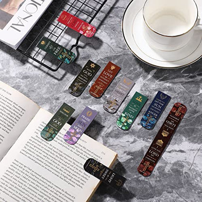Zonon 48 Pcs Bible Verse Magnetic Christian Bookmarks Clips Fresh Style - style: Fresh Style