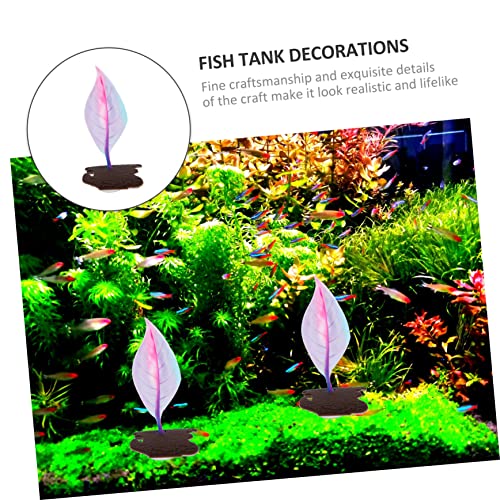 Silicone Aquarium Plants Fish Tank Accessories Artificial Kelp Ornaments Aquarium Ornament Fish Tank Plant Hammock Simulated Aquatic Plant Suction Cup Betta Leaf Betta Fish Decorate