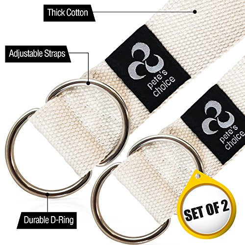 Stretching Straps and Yoga Blocks - Yoga Beginner Kit for Pilates & Gym | For Home Workouts - Hold Poses, Stretch, Improve Flexibility & Maintain Balance. BONUS Exercise Guide