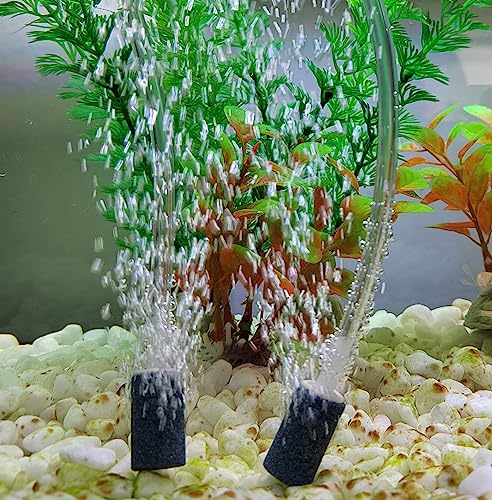 AQUANEAT Aquarium Air Stones 1 inch 12 Pack, Bubble Stone, Aerator Bubble Diffuser, Air Pump Accessories for Aquariums, Fish Tanks, and Hydroponics - size: 1 inch