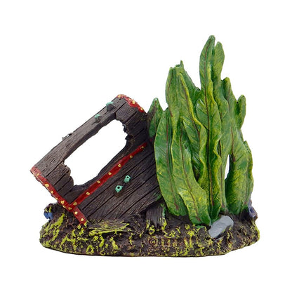 Exotic Environments Sunken Treasure Chest Aquarium Ornament, Small, 5-1/2-Inch by 4-Inch by 5-1/4-Inch
