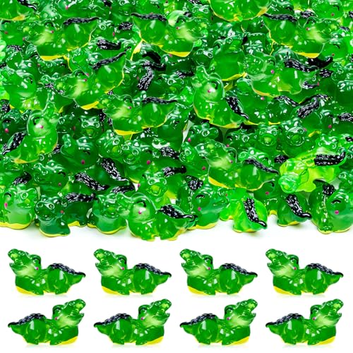 104PCS Luminous Miniature Crocodiles Figurines Mini Resin Crocodile | Tiny Alligator Animal Figures for Fairy Garden Miniature Moss Landscape DIY Craft Home Decor - style: Luminous Crocodile-104