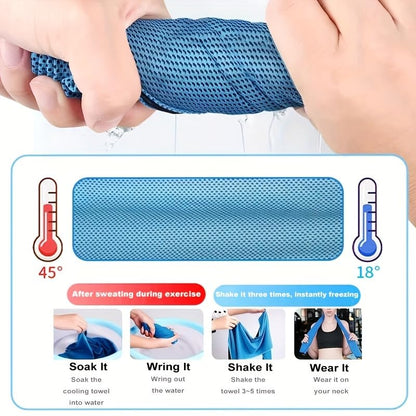 Quick Dry Cooling Sports Towel - Soft andBreathable Microfiber Towel for Outdoor Activities, Stay Cool and Refreshed All Day-SGMJ-zi - color: Purple