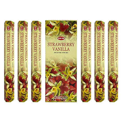 Strawberry Vanilla Incense Sticks and Incense Stick Holder Bundle Insence Insense Hem Incense Sticks - color: Strawberry Vanilla