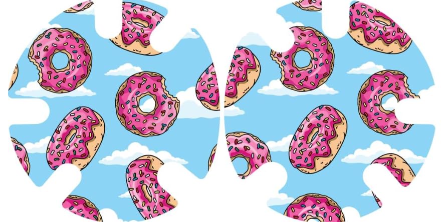 4Time All American Wrestling Headgear Decals Wraps (Donut) - color: Donut
