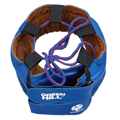 Boxing Headgear for Men & Women – MMA & Muay Thai Sparring Gear, Five Star AIBA-Approved Leather Head Guard - color: Blue
