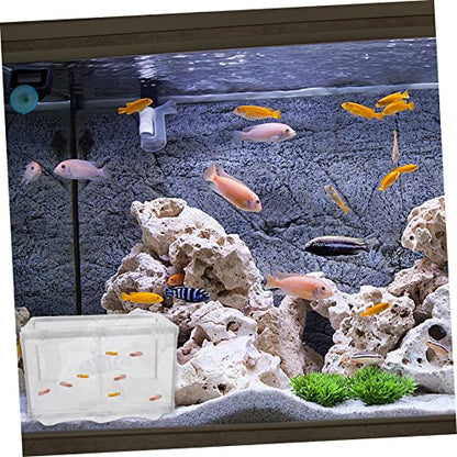 balacoo 2pcs Aquarium Fish Breeder Net Separation Hatchery Design Divider for Guppy Fry Incubation Easy to Install Box for Tanks