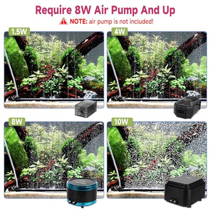 hygger Aquarium Bubble Curtain Wall, Quiet Fish Tank Air Stone with Accessories, High Dissolved Aquarium Bubbler Oxygen Diffuser Decoration for Freshwater & Saltwater - size: 37.4-IN Long