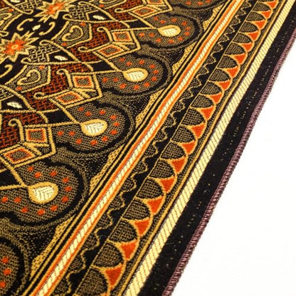 Muslim Prayer Rug, Soft Plush Thin Islamic Prayer Mat, Janamaz, Sajada, Praying Carpet, Islamic Gift for Men & Women, Islamic Ma, Eid & Ramadan Gift with Prayer Beads, 26x43 inch, Black - color: Kaaba / Midnightblack