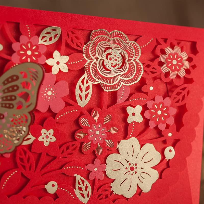 8 PCS Chinese Red Envelopes/Money Pocket/Party Accessory Organizer Envolop for Bussiness Occassion/Invited Card/Wedding/Birthday/New Year Party (8pcs-style 2) - color: 8pcs-style 2