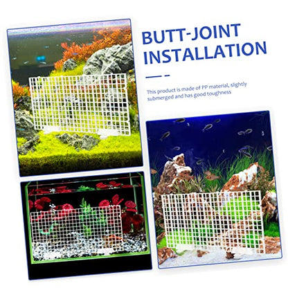 1set Aquarium Divider Panel Separator Bottom Grid for Fish Tank Isolation Half Mesh Cups Easy to Install Expandable Fish Divider