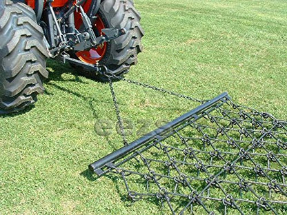 6' 4" x 4' Multi Action Drag Chain Harrow. Overall 90" Long - 1/2" - size: 6' 4" W x 4' L, 1/2" Dia