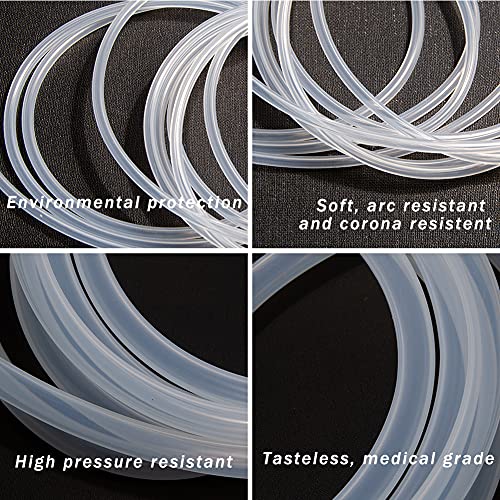 Quickun Pure Silicone Tubing, 5mm ID x 7mm OD High Temp Food Grade Tube Pure Silicone Hose Tube for Home Brewing, Beer Line, Kegerator, Wine Making, Aquaponics, Air Hose by Proper Pour (9.84 Ft) - size: 5mmx7mm, style: 9.84Ft (3meters)