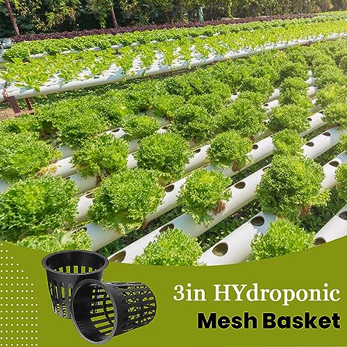 50 PCS 3 Inch Heavy Duty Net Pots,Hydroponic Cups,Garden Slotted Mesh Net Cups,Plant Nursery Net Pots for Hydroponics - size: 3inch
