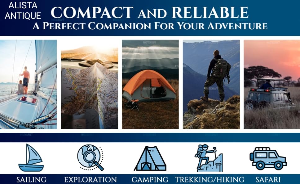 Be Strong and Courageous for The Lord Engraved Brass Antique Compass with Leather Case - Joshua 1:9 Brass Pocket Compass Camping & Hiking Compass for Birthday, Anniversary, Graduation, Baptism (X)