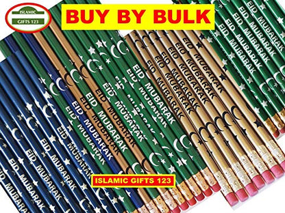 Eid Mubarak & Ramadan Pencils (100 Count) Customized Party Favors Decoration Arabic Novelty Muslim Gifts Wholesale - style: Ramadan+EID mix