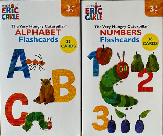 Eric Carle Flash Cards - Alphabet and Numbers - Preschool for Early Learning (72 Cards)