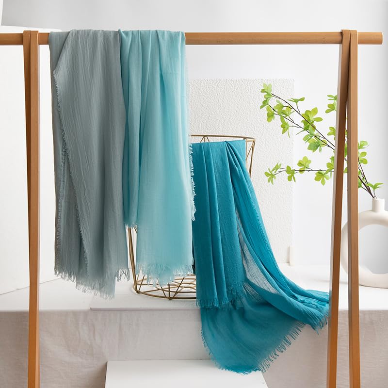 Women Summer Scarfs Large Long Lightweight Linen Beach Gauze Shawl Wrap 75”×40” - color: Naked Pink