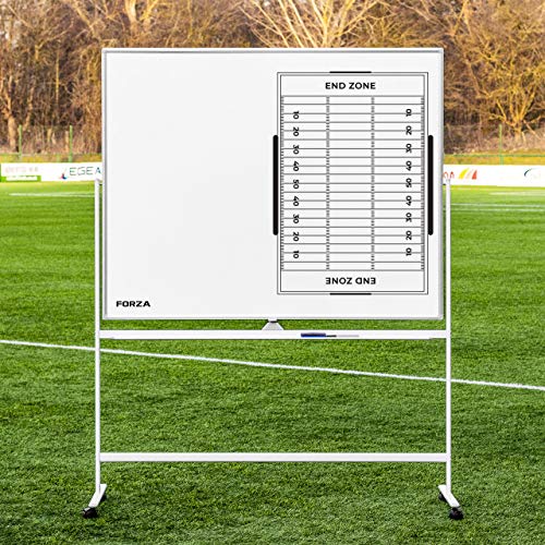 FORZA Double-Sided Wheeled Coaching Whiteboards | Dry Erase Board Equipped with Magnetic Markers, Pen & Eraser [60in x 47in or 35.4in x 24in] (Football, 60" x 47") - size: 60" x 47", style: Football