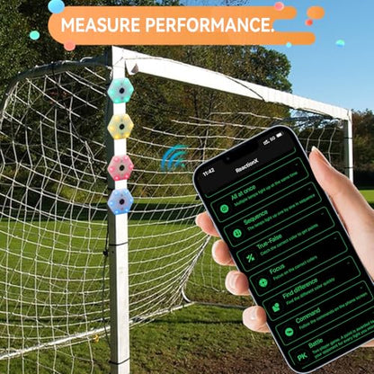 JOJOCY ReactionX Training Lights 4 PCS - Pressure Resistant, Mobile App Control, 29+ Modes, 8 Lights, 6 Strobe Effects, Type-C Charging, Enhances Reaction Time & Agility