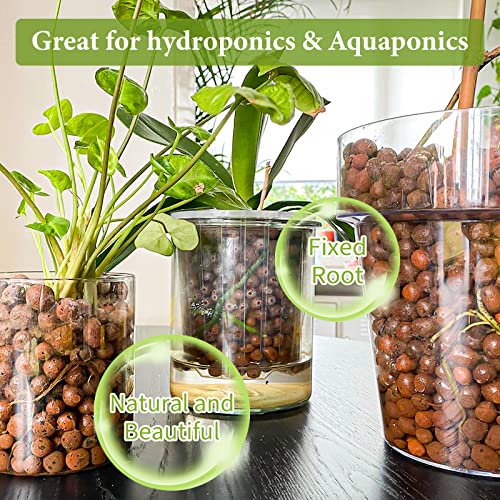 19LB Leca Clay Pebbles for Plants 4mm-16mm Clay Balls for Hydroponic | Drainage, Reusable, Aeration, Moisture Retention, Lightweight, Natural Leca for Orchids, Succulents, Terrariums, Aquaponics - size: 19LB