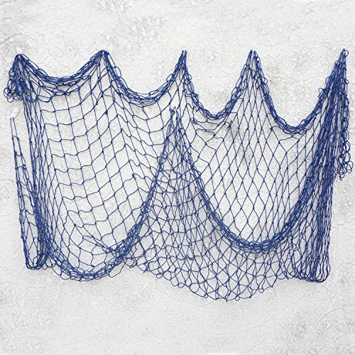Decorative Fish Netting, Fishing Net Decor, Ocean Pirate Beach Theme Party Decorations, Mediterranean Decor, Blue