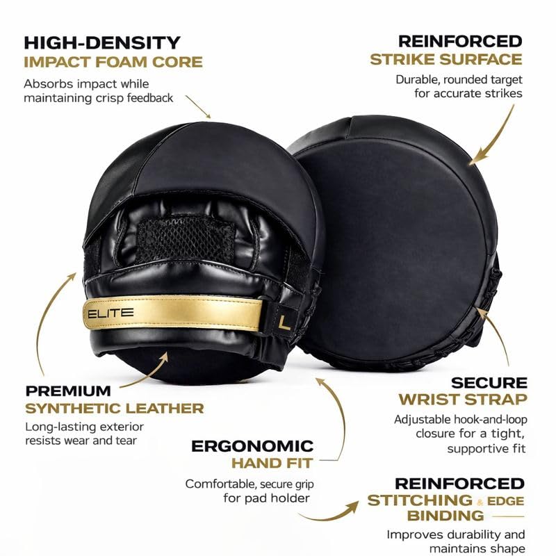 TORA Elite Boxing Punch Mitts – Professional Focus Pads for Speed, Accuracy & Boxing Training