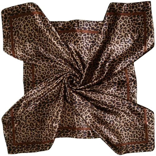 Large 35 inches Satin Square Scarf Lightweight Neck Hair Wrap Fashion Headscarf - color: A22