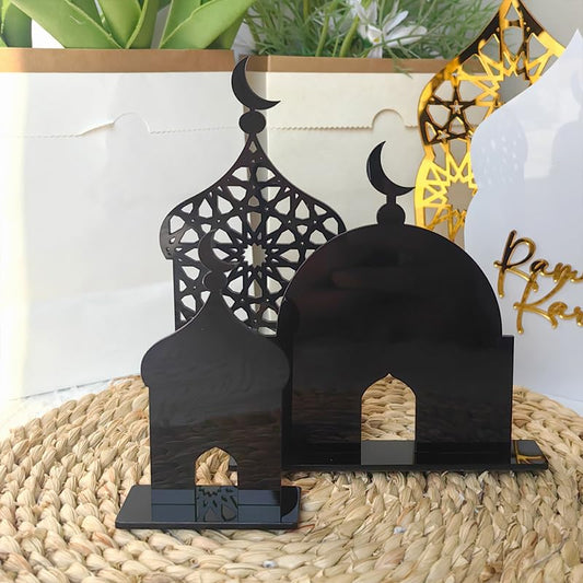 Ramadan Decorations for Table Sign Eid Mubarak Party Decoration Ramadan Kareem Wooden Ornaments for Eid Islamic Decorations for Home (Ramadan-E) - color: Ramadan-e