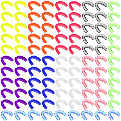 Kathfly 100 Pcs Youth Mouth Guard Football Mouth Guards Bulk Sports Mouthguard Athletic Football Mouthpiece Gum Protection for Boxing Basketball Hockey Karate(Fresh Colors)