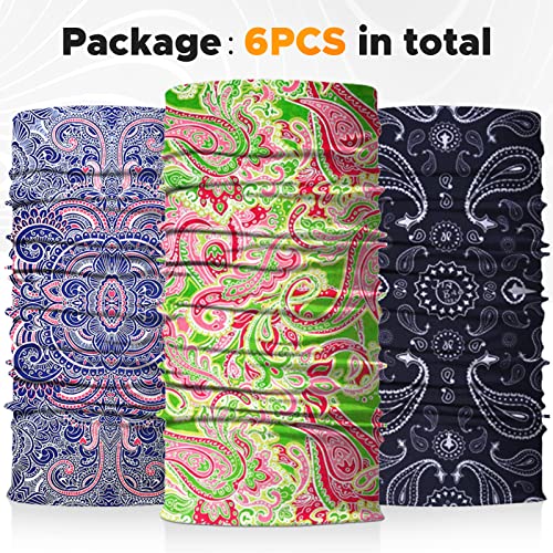 JOEYOUNG Headwear, Bandana, Neck Gaiter Head Wrap Headband Balaclava Magic Scarf - color: A-boho 2