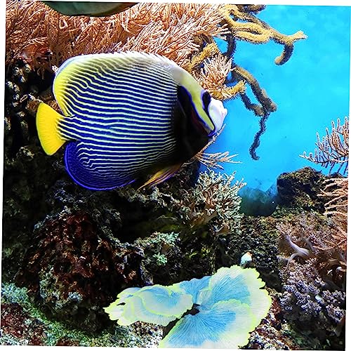 Luxshiny Durable Blue Silicone Aquarium Plant Decor Lifelike Artificial Fish Tank Ornament for Freshwater Aquarium Supplies Vivid Aquatic Plant Adornment Enhancing Natural Style and