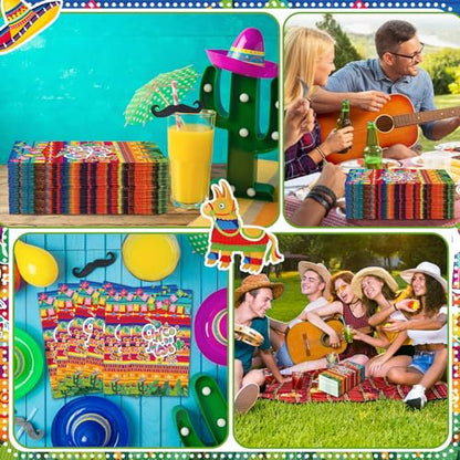 Yeaqee 100 Pcs Eid Mubarak Napkins Ramadan Disposable Mexican Paper Napkins Cinco De Mayo Fiesta Supplies Party Taco Fiesta Guest Hand Towels for Kitchen Party Supplies (Cinco De Mayo) - color: Cinco De Mayo