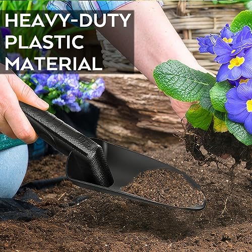 INCLY Sand Scoop & Shovel, Detecting Accessories for Kid & Adult Metal Detector, Sand Sifter Treasure Hunting & Digging Tool at The Beach & More, Black - Come with Mesh Bag