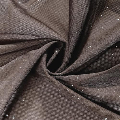Muslim Women Abaya Gradient Flash Cardigan Sequin Robe with Hijab | Gradient Color, Flash Sequin, Scarf Hijab - color: 커피., size: M