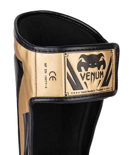 Venum Elite Standup Shin Guards - color: Gold/Black, size: Medium