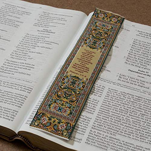 Logos Bookmark -Proverbs 3:5-6 - Yellow, Christian, Cloth Carpet Bookmark - color: Trust in the Lord - Yellow, size: Single