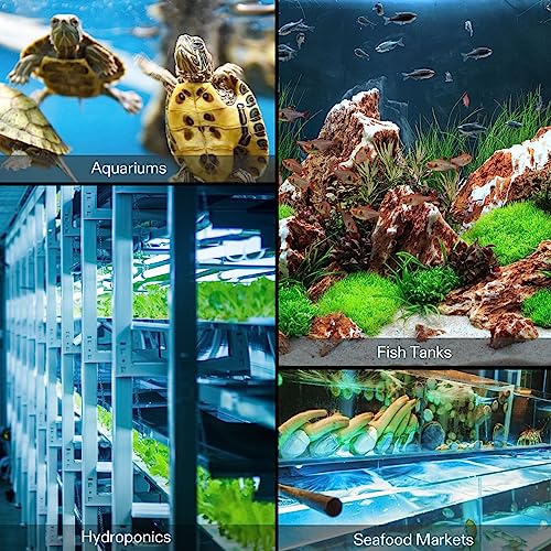 VIVOSUN Air Stone Disc 8 x 8 Inch with Shell and Sucker for Aquarium, Fish Tank and Hydroponics Air Pump (Pack of 2) - size: 8 inch-Round (Pack of 2)