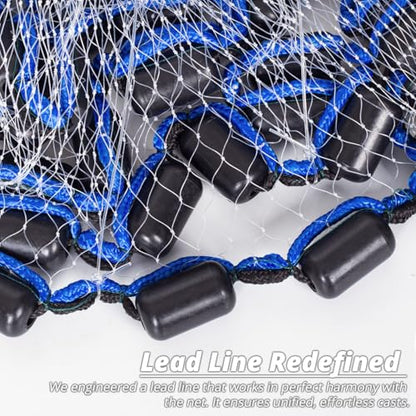 1.3 lbs/ft Fishing Cast Net with Eco-Friendly Lead Weights, ProCast Series | 3/8 inch Mesh Size, Throw Nets for Freshwater & Saltwater, 4/6/8/10/12 Ft Radius Casting Net - size: 4-ft radius