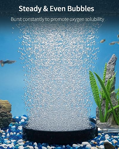 Pawfly Aquarium Air Stone Disc for Air Pump 5 Inch Fish Tank Air Stone Bubbler Bubble Release Tool Oxygen Diffuser for Fish Tanks Buckets Small Ponds and DWC Systems - size: 5 inch