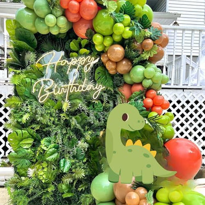 Paready Dinosaur Balloons, 60Pcs Dino Printed for Kids Boys Birthday Supply - color: Green Orange Dino