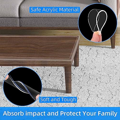 Clear Edge Protector Strip,1 Pack x 1.57in x 9.84FT | 2mm thick，Sharp Edge Wrap Cover Tape, Self Adhesive Protective Bumper Guards for Cabinet Door Desk Bed Furniture Waterproof - size: 1 Pack x 1.57in x 9.84FT