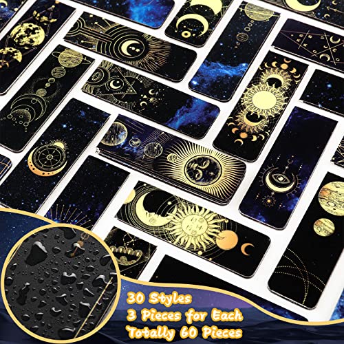 60 Pieces Space Magnetic Bookmarks Galaxy Cool Bookmarks for Book Lovers Sky Moon Starry Page Clip Book Markers Bulk for Boys Men Women Kids Students Teachers Reading School Library Office Gift